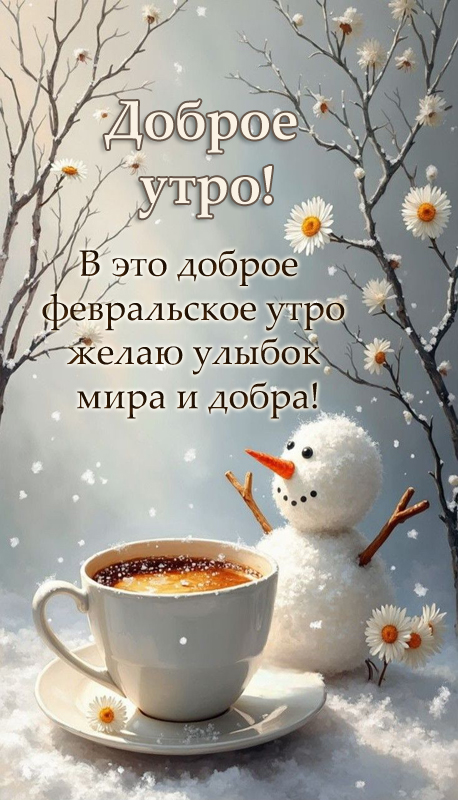 Доброе утро февраля картинки с пожеланиями доброго утра