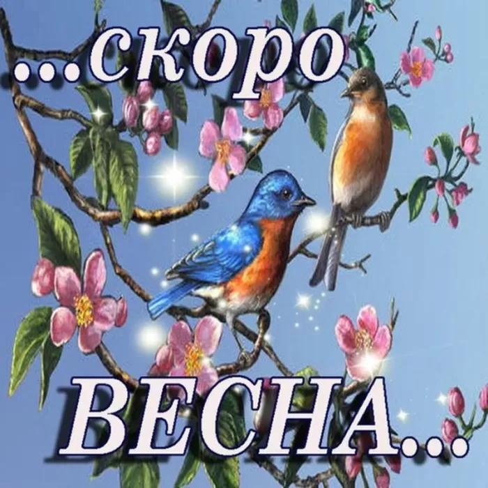 Скоро весна - картинки с пожеланями 55 открыток Скоро весна - картинки с пожеланями 55 открыток