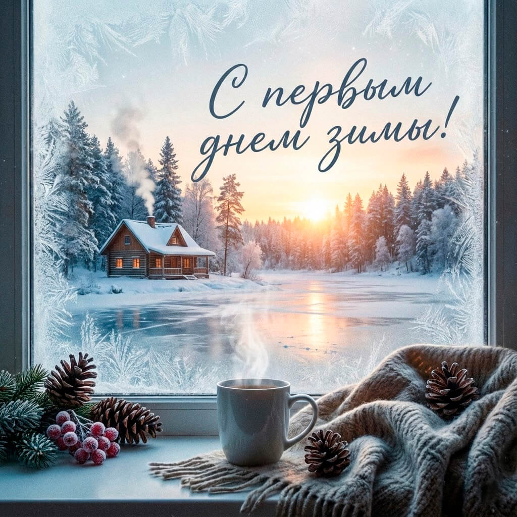 Картинки и открытки с первым днем зимы 173 открытки