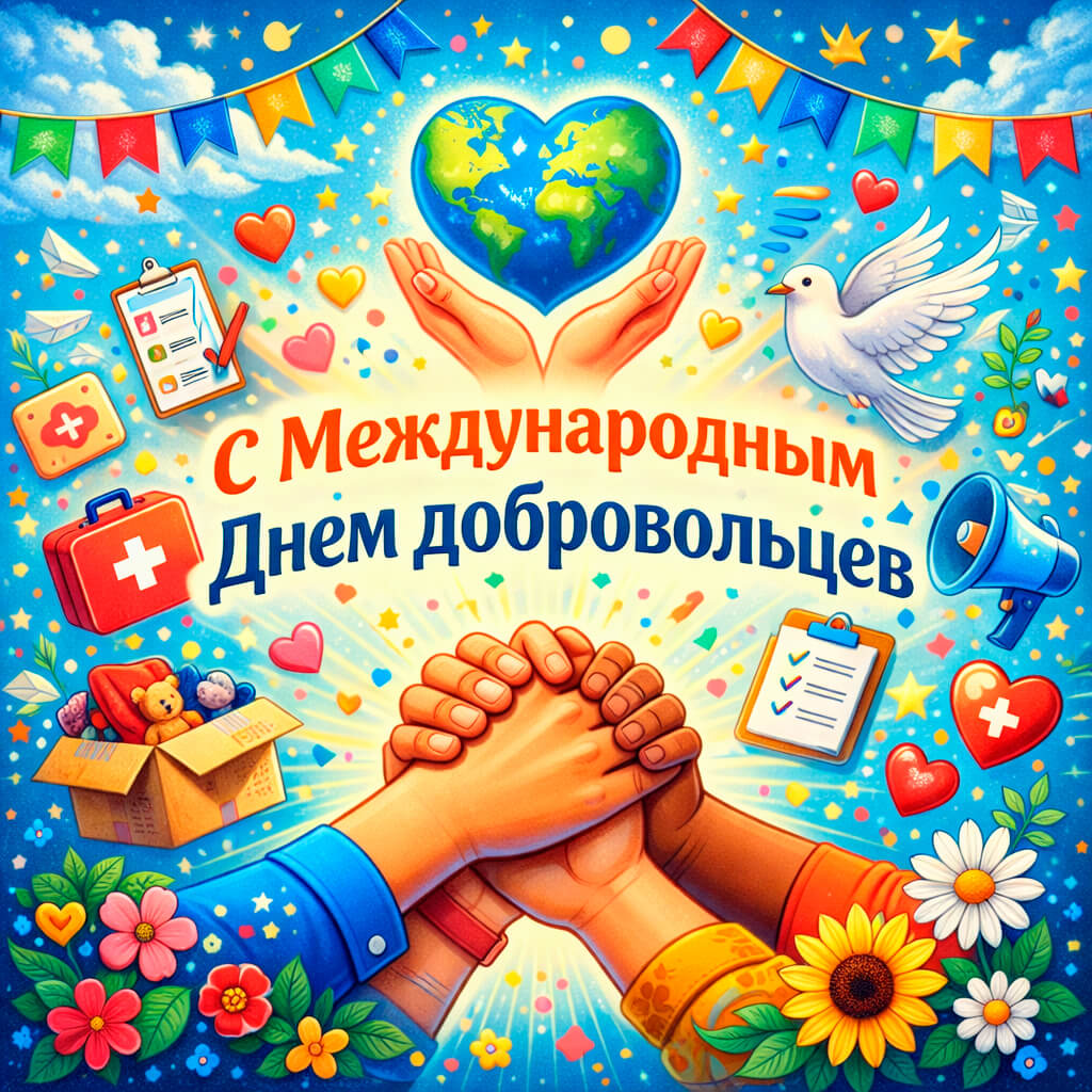 Картинки и открытки с Международным днем добровольцев 51 открытка