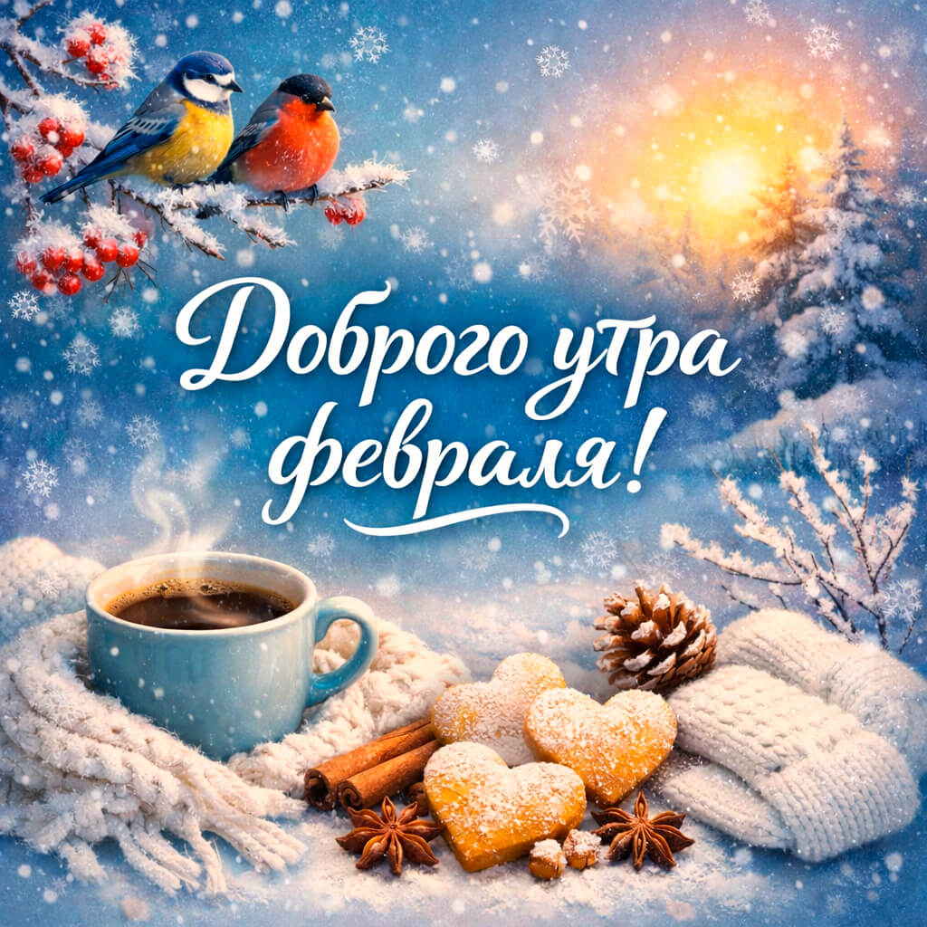 Картинки Доброго утра февраля 76 открыток